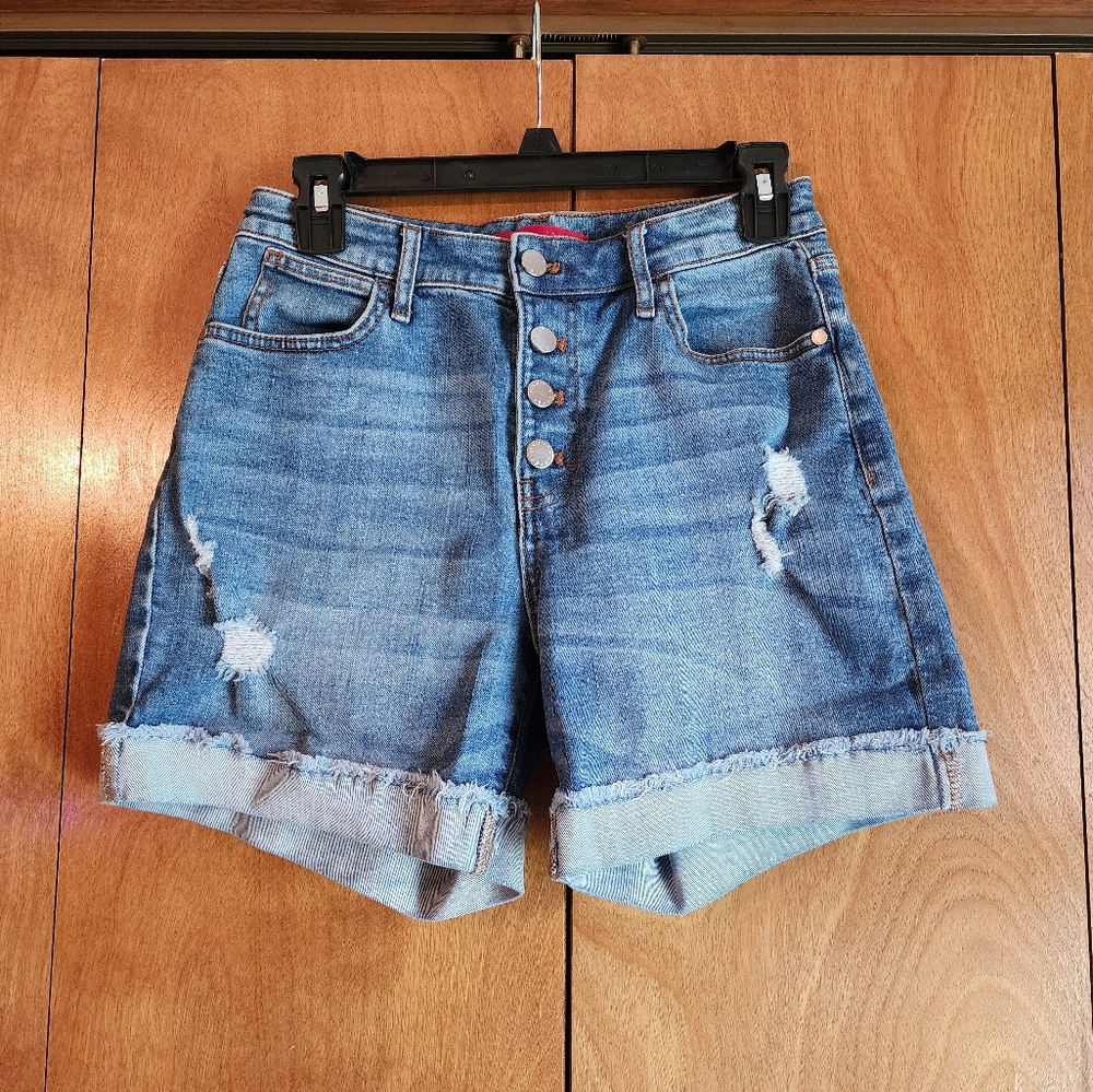 Jennifer Lopez Button Fly Denim Shorts